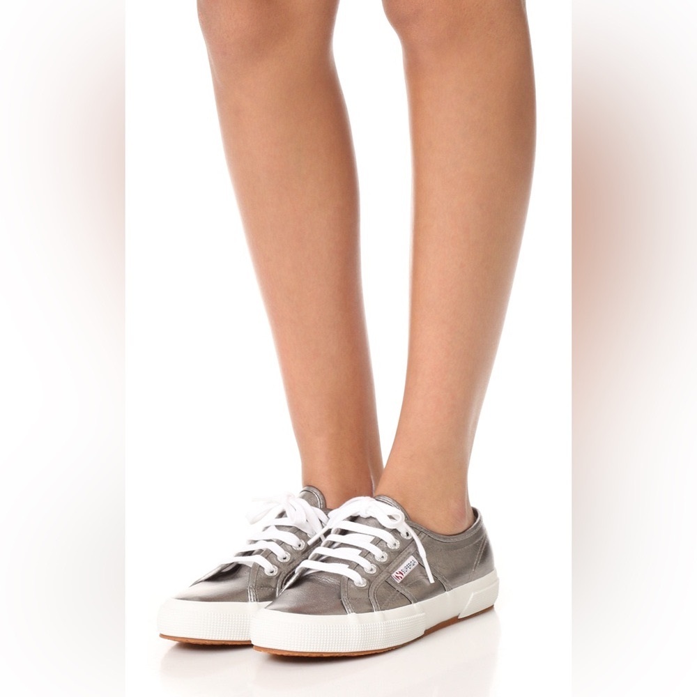 Superga 2750 Cotu Metallic Sneakers in gray.